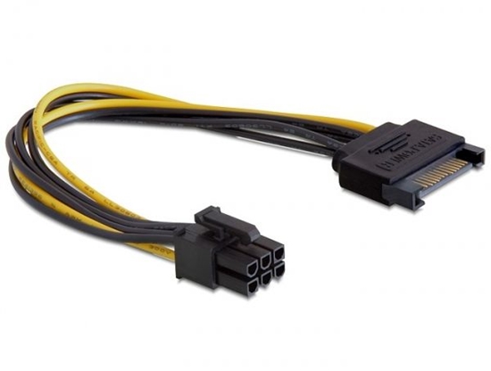 Picture of Delock Cable Power SATA 15 pin  6 pin PCI Express