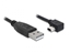Изображение Delock Cable USB 2.0-A male  USB mini-B 5pin male  angled 0,5 m