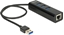 Attēls no Delock USB 3.0 Hub 3 Port + 1 Port Gigabit LAN 101001000 Mbs