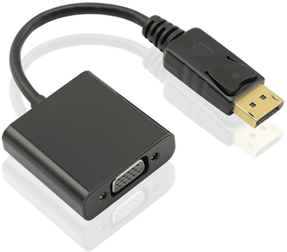 Attēls no Adapter AV MicroConnect DisplayPort - D-Sub (VGA) czarny (DPVGA15CM)