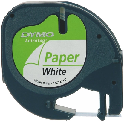 Изображение Dymo Letratag Band Paper white 12 mm x 4 m