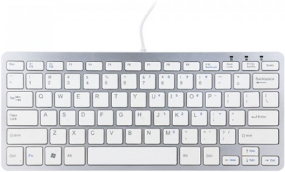 Picture of R-Go Tools Compact R-Go ergonomic keyboard, QWERTY (US), wired, white
