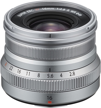 Picture of Fujifilm XF 16mm f/2.8 R WR lens, silver