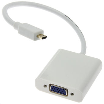Attēls no Adapter AV MicroConnect HDMI Micro - D-Sub (VGA) biały (HDMIDVGA)