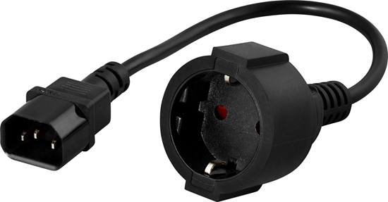 Picture of PowerWalker IEC Safety contact Adapterc. C14 - CEE 7/3 (Typ F)