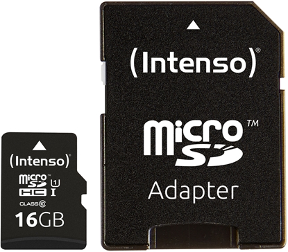 Attēls no Intenso microSDHC Card      16GB Class 10 UHS-I Premium