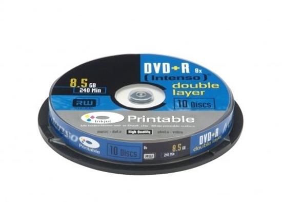 Picture of 1x10 Intenso DVD+R 8,5GB 8x Speed, Double Layer printable