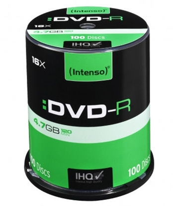 Изображение 1x100 Intenso DVD-R 4,7GB 16x Speed, Cakebox