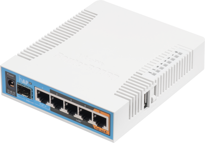 Изображение Wireless Router|MIKROTIK|Wireless Router|IEEE 802.11a|IEEE 802.11b|IEEE 802.11g|IEEE 802.11n|IEEE 802.11ac|USB 2.0|5x10/100/1000M|RB962UIGS-5HACT2HNT