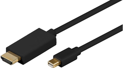 Изображение Kabel MicroConnect DisplayPort Mini - HDMI 3m czarny (MDPHDMI3B-4K)