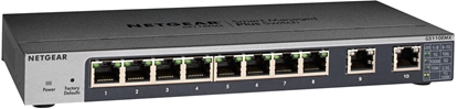 Изображение Netgear GS110EMX Managed L2 10G Ethernet (100/1000/10000) Black