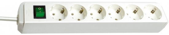 Picture of Brennenstuhl ECO-Line 6 fold white 1,5m + switch