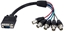 Picture of StarTech.com 1 ft Coax HD15 VGA to 5 BNC RGBHV Monitor Cable - M/F