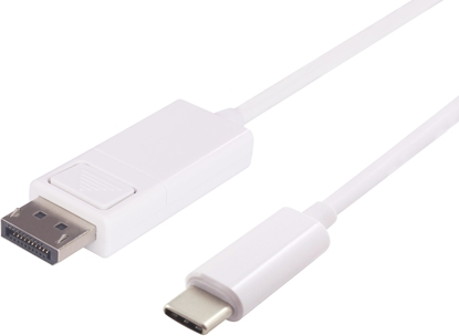 Изображение Kabel USB MicroConnect USB-C - DisplayPort 1 m Biały (USB3.1CDPBW1)