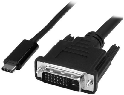 Attēls no Kabel USB MicroConnect USB-C - DVI-D 1.8 m Czarny (USB3.1CDVI18B)