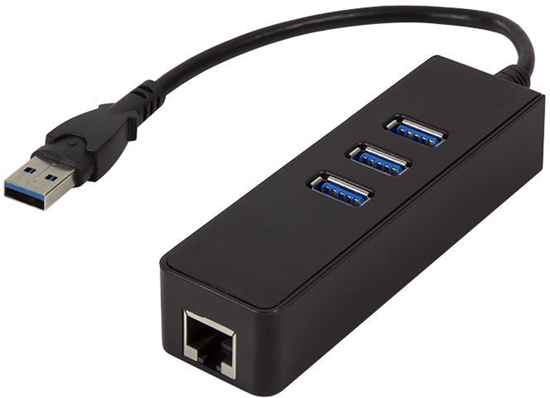Изображение Adapter Gigabit Ethernet do USB 3.0 z hubem USB 3.0 