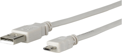 Attēls no Kabel USB MicroConnect USB-A - microUSB 3 m Biały (USBABMICRO3G)