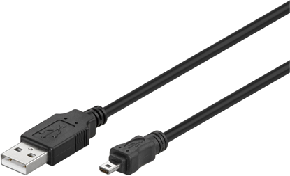 Attēls no Kabel USB MicroConnect USB-A - miniUSB 1.8 m Czarny (USBAMB82)