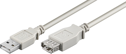 Attēls no Kabel USB MicroConnect USB-A - USB-A 2 m Szary (USBAAF2)