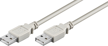 Attēls no Kabel USB MicroConnect USB-A - USB-A 0.5 m Biały (USBAA05)
