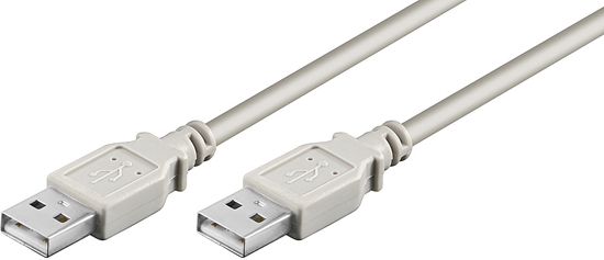 Изображение Kabel USB MicroConnect USB-A - USB-A 0.5 m Biały (USBAA05)