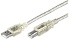 Picture of Kabel USB MicroConnect USB-A - USB-B 1 m Przezroczysty (USBAB1T)