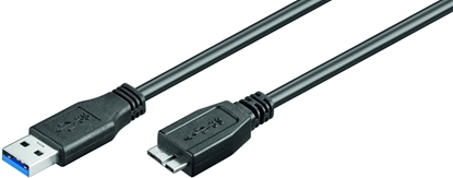 Picture of Kabel USB MicroConnect USB-A - microUSB 0.5 m Czarny (USB3.0AB05MICRO)