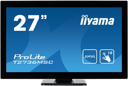 Attēls no iiyama ProLite T2736MSC-B1 computer monitor 68.6 cm (27") 1920 x 1080 pixels Full HD LED Touchscreen Black