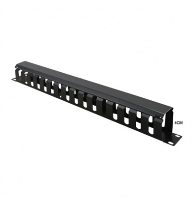 Attēls no Value 19" Front Panel 1U with Patch channel 40 x 40 mm, RAL 9005 black