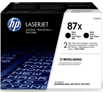 Attēls no HP 87X 2-pack High Yield Black Original LaserJet Toner Cartridges