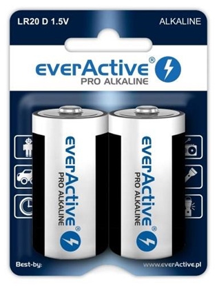 Attēls no Alkaline batteries everActive Pro Alkaline LR20 D - blister card 2 pieces