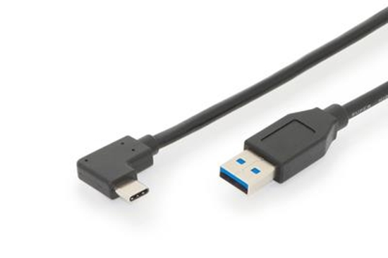 Изображение DIGITUS Verbindungskabel USB TypC 90° -> A  St/St 1.0m