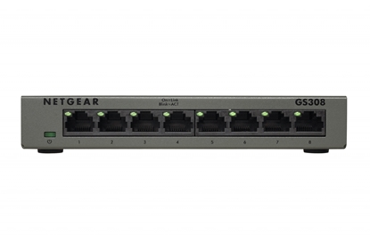 Изображение Netgear GS308-300PES network switch Unmanaged L2 Gigabit Ethernet (10/100/1000) Black