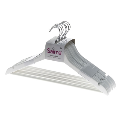 Attēls no Drēbju pakaramie Saima koka 8gab. balti