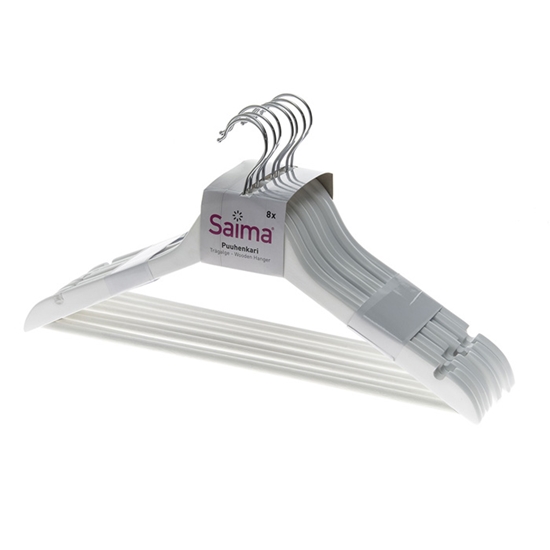 Picture of Drēbju pakaramie Saima koka 8gab. balti