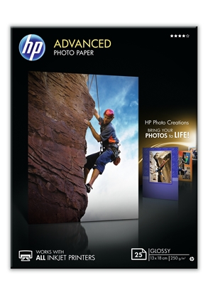 Picture of HP Advanced Glossy Photo Paper 13x18 cm, 25 Sheet, 250 g Q8696A