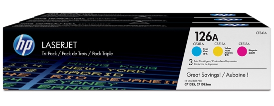 Picture of HP Toner Multi Pack CF 341 A C/M/Y No. 126 A