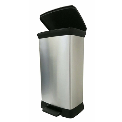 Picture of Atkritumu tvertne Curver Deco ar pedāli 50l sudraba