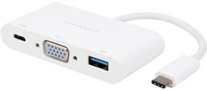 Изображение Vivanco adapter USB-C - VGA 3in1 (45386)