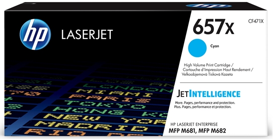 Picture of HP 657X High Yield Cyan Original LaserJet Toner Cartridge