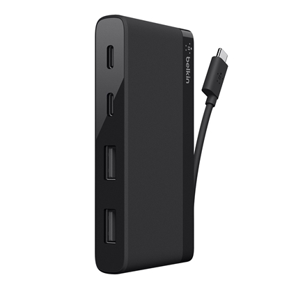 Attēls no Belkin Travel Hub USB-C 4-Port black F4U090btLBK