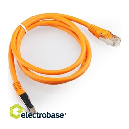 Изображение Patch cord | Patch Kabelis | Patch cable | 1m | CAT6 | FTP | STP | 100cm | ElectroBase ® | Oranžs