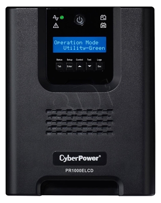 Attēls no CyberPower PR1000ELCD uninterruptible power supply (UPS) Line-Interactive 1 kVA 900 W 8 AC outlet(s)