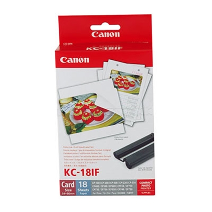 Picture of Canon KC-18IF Colour Ink + 54 x 86 mm Sticker Paper Set, 18 Sheets