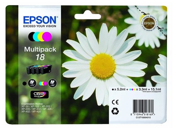 Picture of Epson Daisy Multipack 4-colours 18 Claria Home Ink