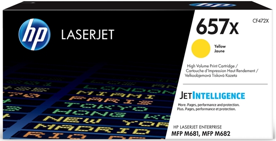 Picture of HP 657X High Yield Yellow Original LaserJet Toner Cartridge