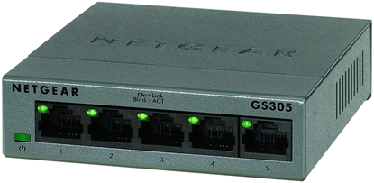 Picture of Netgear GS305 Unmanaged L2 Gigabit Ethernet (10/100/1000) Black