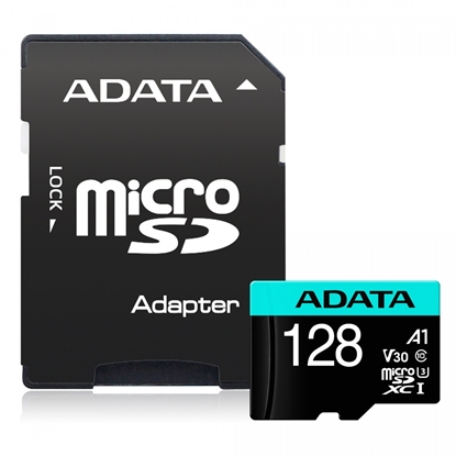 Attēls no MEMORY MICRO SDXC 128GB W/AD./AUSDX128GUI3V30SA2-RA1 ADATA