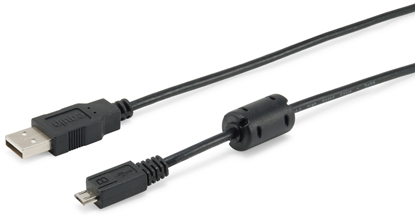 Attēls no Equip USB 2.0 Type A to Micro-B Cable, 1.8m , Black