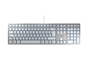 Picture of CHERRY KC 6000 SLIM Corded Keyboard, Silver/White, USB (QWERTY - UK)